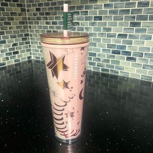 Starbucks, Holiday 2023 Stars and Moon Glitter Lid 24 oz Venti Cup Brand New